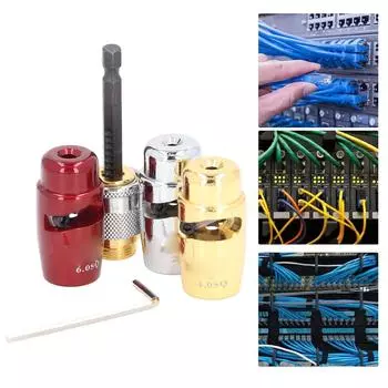 3 Pcs Electrician Wire Stripper Fast Wire Stripping Tool with 1/4in Shank Adapter for Electric Hand Drill Use разноцветный