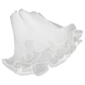 3 Pcs Flower Wrapping Mesh Yarn Pearl Edge Packaging Paper Bouquet Wrapping Yarn Gift Wrap Mesh Paper Florist Supplies белый