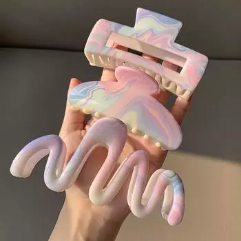 3 PCS High Quality Acrylic Hair Clips Plate Hair Grab Clip Shark Clip Girls Shopping Hundred Hair Clips Daily Hair Accessories