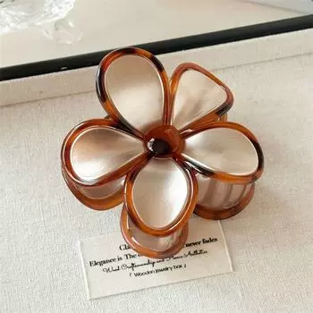 3 Pcs Large Classic Design Hair Claw Clips Flower Acrylic Fashion Headwear Barrette,Sweet Hair Accessories for Women Gift