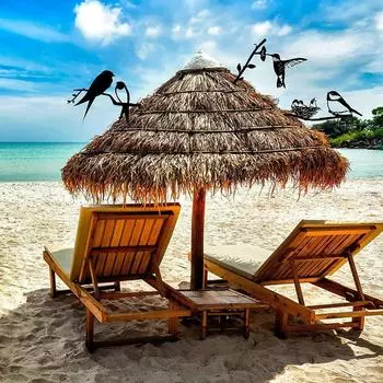 3 PCS Metal Bird Silhouette Wall Art Decor Birds on The Branch Metal Bird Statue Wall Decor Metal Wall Hanging чёрный