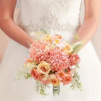 3 Pcs Silk Flowers Bouquet Artificial Flowers Fake for Home Decorations Table Centerpieces Flower Arrangement Wedding Decor Bridal Bouquet Baby Shower 3 Pcs белый