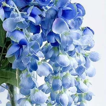 3 Pcs Silk Wisteria Artificial Fake Wisteria Hanging Flowers 55cm Wisteria Faux Flowers Garland Vine Rattan for Home Outdoor Wedding Party белый