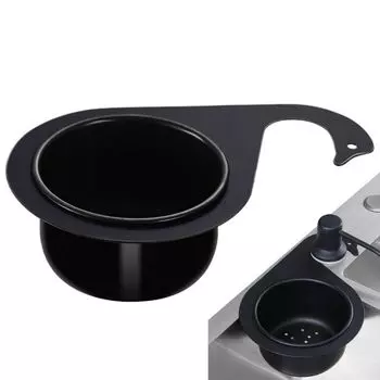 3 PCS Stainless Steel Swan Sink Space Saving Drain Water Basket Filter Storage Shelf Home чёрный