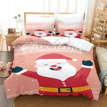3-Piece Christmas Snowflake Pattern Duvet Cover Set - Soft, Breathable Winter Theme - Perfect for Bedroom and Guest Room Decor EU Single 135x200cm