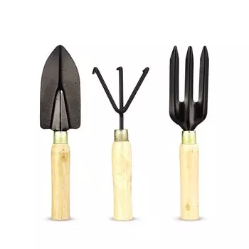 3-Piece Gardening Tool Kit | Trowel, Hand Cultivator, Garden Fork | Gardening Tools for Home