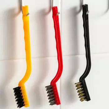3-Piece Gas Stove Top Wire Brush, Household Multi-Purpose Kitchen Brush For Deep Cleaning Of Rust, Dirt And Paint Scrubs