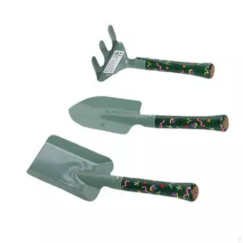 3 Piece Mini Garden Tool Set, Hand Tools, Transplanting Accessories with Shovels And Rakes зелёный