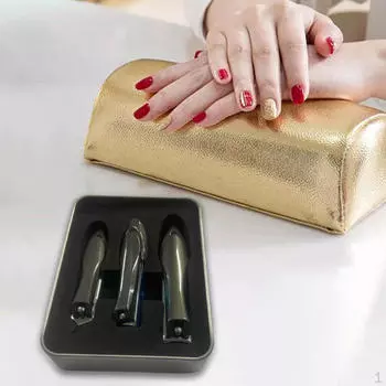 3 Piece Nail Clipper Set, Slanted Edge Clippers, Professional Splashproof Lightweight Argent