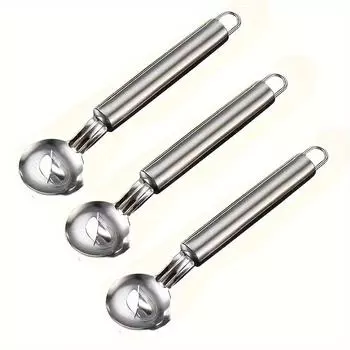 3-Piece Stainless Steel Kitchen Peeling Set - Manual Versatile Vegetable and Fruit Preparation Tool with Ergonomic Handles 3 pieces
