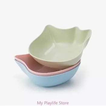 3 Pieces Bowl Anti-Skid Bottom Bowls Kitten Puppy Shallow Water Bowl 5.1x4.7x1.6 inch Safe PP Material