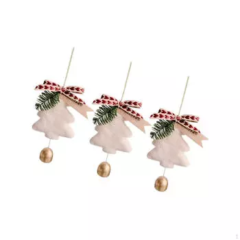 3 Pieces Christmas Tree Ornaments Decorations,New Year Cute Xmas Decor Hanging белый