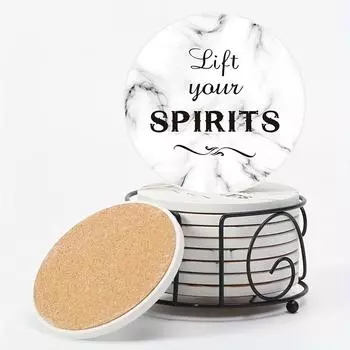 3 pieces, Nordic minimalist style, round ceramic non-slip absorbent coaster 3pcs