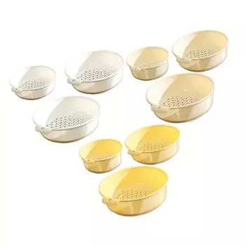 3 Pieces Vegetable Washing Basket Multipurpose for Desktop Dinning Room Rice теплый белый