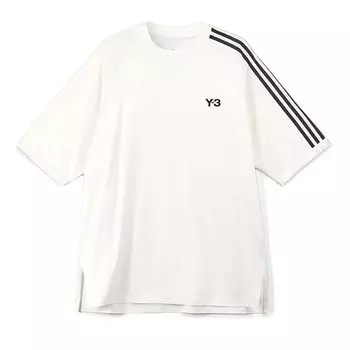 3 полоски большого размера логотип H63065 HZ8871 черно-белая футболка с коротким рукавом [Wisely] Футболка мужская [XL-Off White(HZ8871)]