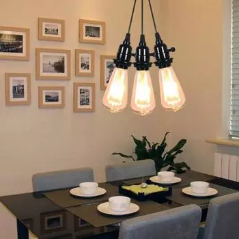 3-полосная лампа с цоколем E26, светодиодная лампа для дома, подвесной светильник, патрон с переключателем US Plug