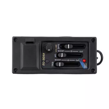 3-полосный усилитель звука и громкости для акустической гитары, эквалайзер, предусилитель, пьезо-звукосниматель, тюнер чёрный