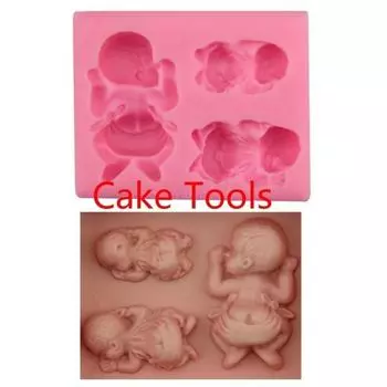 3 полости DIY Sleep Baby Fondant силиконовая форма для торта мыло 3D кекс желе конфеты шоколад украшения формы для выпечки
