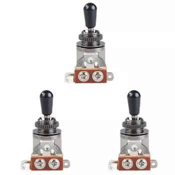 3-позиционные переключатели звукоснимателей для электрогитары Бесшумные гитарные аксессуары (черный) Жарко