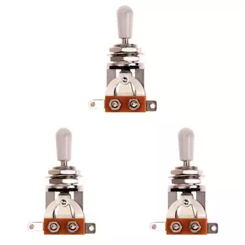 3-позиционные переключатели звукоснимателей для электрогитары Бесшумные гитарные аксессуары (Серебряный) Жарко