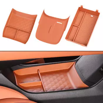 3 предмета, аксессуары для интерьера, зарядная панель, силиконовая накладка в сборе, органайзер для центральной консоли, лоток для оранжевый