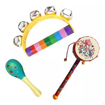 3 предмета Деревянный ударный музыкальный инструмент игровой набор развивающая игрушка премиум ритм наборы Style C
