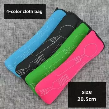 3 предмета из нержавеющей стали, нож для стейка в западном стиле, вилка, ложка, креативная тканевая сумка, портативный набор столовых приборов в западном стиле