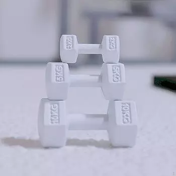 3 предмета, Миниатюрный колокольчик для чайника, Миниатюрная штанга, Микроландшафтный декор, Сделай сам, Милые мини-гантели