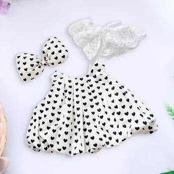 3 предмета плюшевая кукла одеваются модное воображение для маленьких девочек одежда костюмы black dot