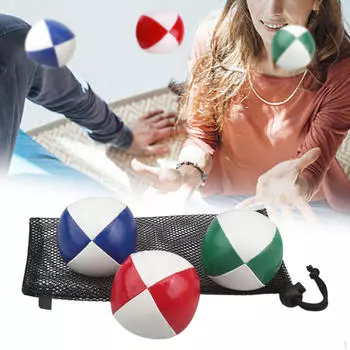 3 предмета с сетчатой сумкой для метания мяча забавная портативная игрушка для жонглирования руками мячи для жонглирования для школы