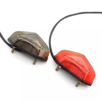 3 провода светодиодный задний стоп-сигнал мотоцикла красный дымчатый линза задний номерной знак дневной ходовой сигнал универсальный для 12 В скутера красный