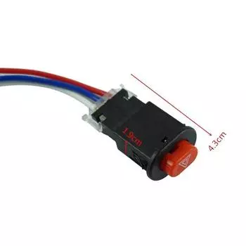 3-проводной переключатель мотоцикла, кнопка опасности, двойная вспышка, предупреждение, аварийная лампа, сигнальная мигалка, переключатель включения/выключения 5 pcs