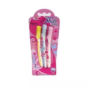 3 прямых бритвы для бровей для женщин Enk13059 Shy simple/20