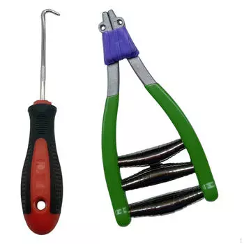 3-пружинный зажим для струн для бадминтона и тенниса, удобный инструмент для натяжения струн ракетки чёрный