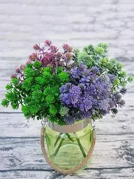 3 пучка 28 головок искусственные растения суккуленты пластиковые поддельные суккуленты растения для дома, сада, свадьбы, украшения гостиной оранжевый