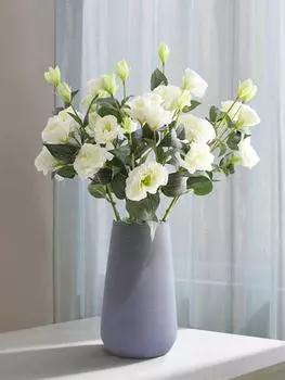 3 пучка искусственных цветов эустомы лизиантуса со стеблем Real Touch, цветочные композиции, букеты для дома, свадебная ваза, офисный стол, центральные украшения розовый