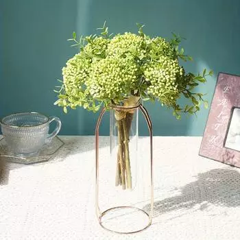 3 пучка искусственных растений со стеблями искусственные цветы пластиковые цветы для цветочных композиций свадебные букеты украшения для стола 3 Bunches зелёный