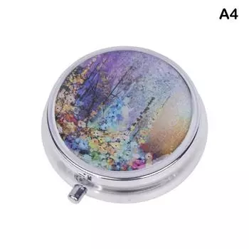 3 ячейки Металлические таблетницы Круглые таблетницы из нержавеющей стали Органайзер для лекарств Контейнеры для лекарств Разделители Коробка для таблеток и конфет