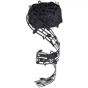 3 ярда 30 мм(1,1 дюйма) Полиэстеровая лента с вырезами для нот, отделка одежды, аксессуары для скрапбукинга, подарок «сделай сам»