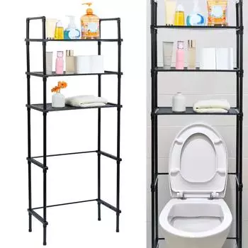 3 яруса над унитазом металлические полки для ванной комнаты экономят место отдельно стоящие над унитазом органайзер для хранения для ванной комнаты