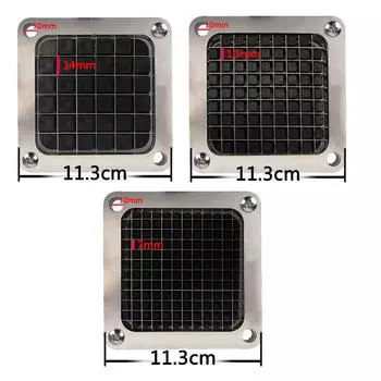 +3 Размер лезвий, аксессуары для картофелерезки, детали для нарезки чипсов, резаки из нержавеющей стали для нарезки картофеля фри