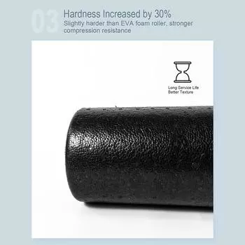 3 размера, черный пенопластовый валик для йоги, 30/45/60 см, оборудование для упражнений, массажный валик 30*15cm