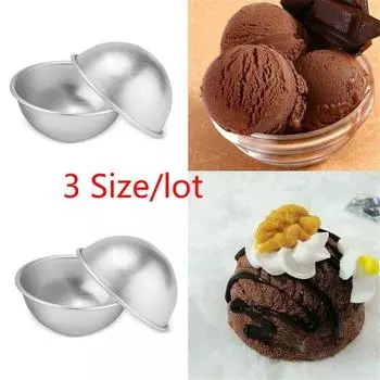 3 размера/партия бомбочки для ванны металлический алюминиевый сплав форма для бомбочки для ванны 3D шар сферическая форма