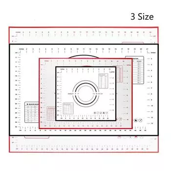 3 размера силиконовый коврик для выпечки для духовки весы коврик для раскатывания теста для выпечки раскатывание помадки коврик для выпечки антипригарная посуда для выпечки инструменты для приготовления пищи