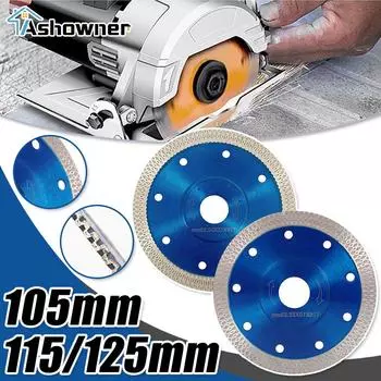 3 размера Турбо Алмазный Пильный Диск Гранит Мрамор Режущий Диск Керамические Лезвия Для Угловой Шлифовальной Машины Алмазный Пильный Диск Blue 105mm