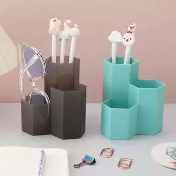 3 решетки Настольный держатель для ручек Ящик для хранения карандашей Школьные офисные канцелярские принадлежности Ручки для хранения Подставка для кистей Коробка для хранения