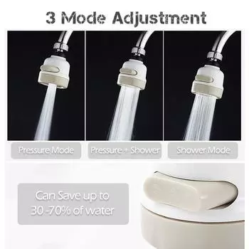 3 режима, аэратор для смесителя, подвижная гибкая насадка для душа, диффузор для душа, вращающаяся насадка, регулируемый смеситель, кухонные аксессуары