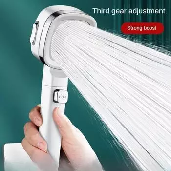 3 режима душа Душевые головки Аксессуары для ванной комнаты Стоп Экономия воды Душевая головка Массажная насадка One Click Запчасти для крана серебряный