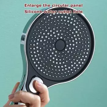 3 режима регулируемой душевой головки высокого давления ручной водосберегающий разбрызгиватель многофункциональный душевой распылитель аксессуары для ванной комнаты серебряный