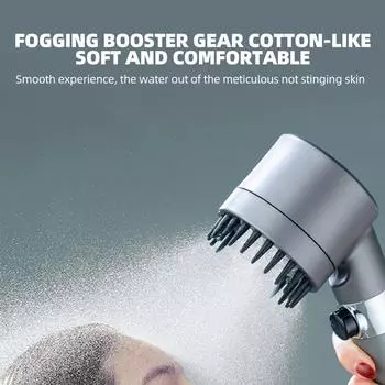 3 режима Регулируемый мощный усилитель Водосберегающая насадка для душа Фильтр для душа в ванной Фильтр для душа SPA Сменные фильтры Кнопка ВКЛ/ВЫКЛ Насадка для душа 1*grey shower A